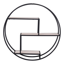 Półka ścienna okrągła Rotterdam 62cm czarna House Nordic