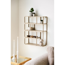 Półka ścienna metalowa Lanciano 48x18x64cm beżowa House Nordic