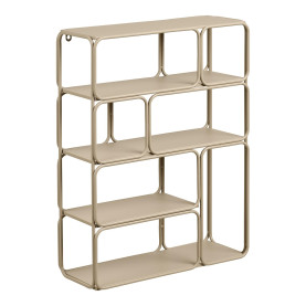Półka ścienna metalowa Lanciano 48x18x64cm beżowa House Nordic 2