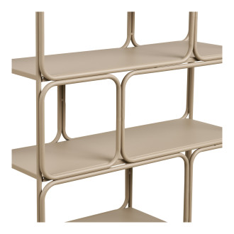 Półka ścienna metalowa Lanciano 48x18x64cm beżowa House Nordic