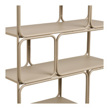 Półka ścienna metalowa Lanciano 48x18x64cm beżowa House Nordic