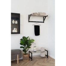 Wieszak ścienny z półką Padova 78cm czarny House Nordic
