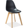 Stylowe Krzesło skandynawskie na drewnianych nogach Moris czarne Signal do kuchni, salonu i restauracji.