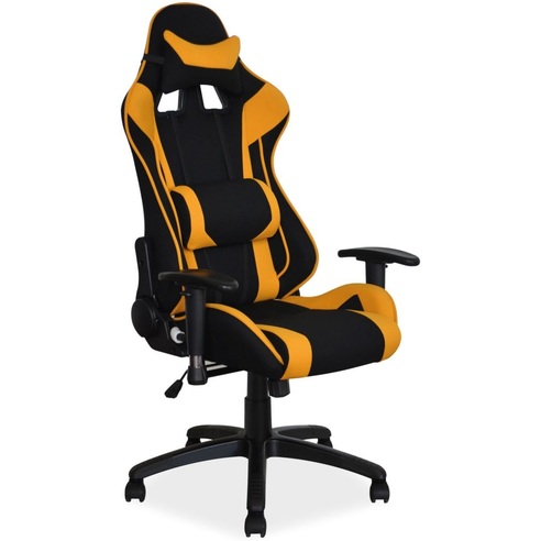 Fotel komputerowy dla gracza Viper żółto/czarny Signal do biurka.