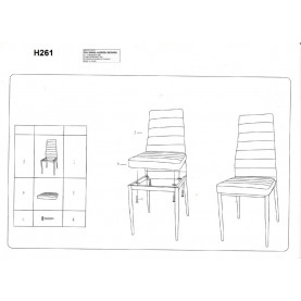 Krzesło z ekoskóry H-261 bis brązowe Signal do salonu, kuchni i jadalni. 2