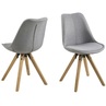 Stylowe Krzesło tapicerowane skandynawskie Dima jasno szare D2.Design do kuchni, salonu i restauracji.