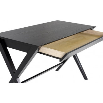 Stylowe Biurko industrialne z szufladą Writex 120 czarne D2.Design