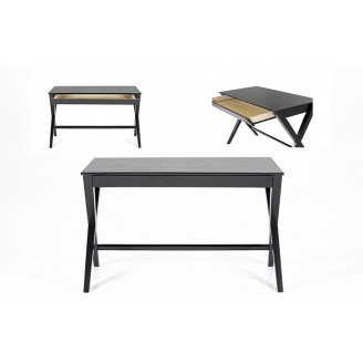 Stylowe Biurko industrialne z szufladą Writex 120 czarne D2.Design