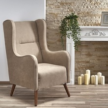 Skandynawski Fotel tapicerowany na drewnianych nogach CHESTER wypoczynkowy Halmar do salonu, sypialni i poczekalni.