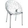 Designerskie Krzesło przezroczyste ażurowe z tworzywa CRYSTAL Siesta do kuchni, kawiarni i restauracji.