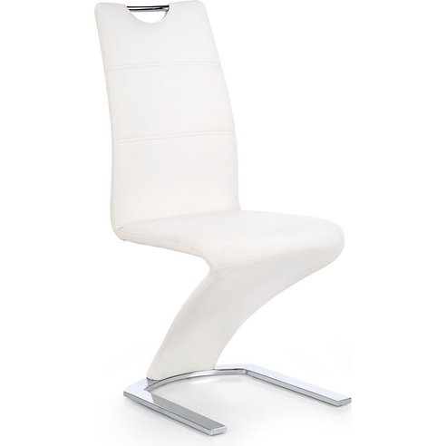 Krzesło nowoczesne z ekoskóry K291 białe Halmar do jadalni, kuchni i salonu.