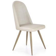Stylowe Krzesło tapicerowane K214 ciemny kremowy/dąb miodowy Halmar do stołu.