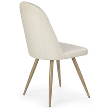 Stylowe Krzesło tapicerowane K214 ciemny kremowy/dąb miodowy Halmar do stołu.