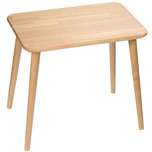 Skandynawski Prostokątny stolik kawowy drewniany Modern Oak dąb 47 MoonWood do salonu, poczekalni lub kawiarni.
