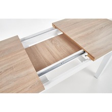 Stół rozkładany skandynawski TIAGO 140x80 dąb sonoma/biały Halmar do jadalni, kuchni i salonu.