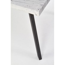 Stół rozkładany z marmurowym blatem DALLAS 160x90 czarny/marmur Halmar do jadalni, kuchni i salonu.