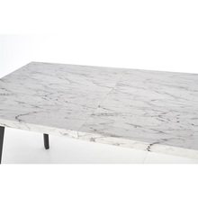 Stół rozkładany z marmurowym blatem DALLAS 160x90 czarny/marmur Halmar do jadalni, kuchni i salonu.