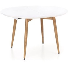 Stół rozkładany skandynawski CALIBER 160x9 biały/dąb san remo Halmar do jadalni, kuchni i salonu.