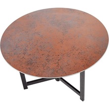Nowoczesny Zestaw stolików okrągłych TWINS grafitowy/brązowy/czarny Halmar do salonu, poczekalni lub kawiarni.