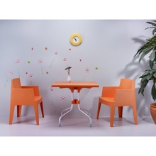 Krzesło ogrodowe z podłokietnikami Box pomarańczowe Siesta