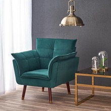 Stylowy Fotel tapicerowany pikowany REZZO ciemno zielony Halmar do salonu i sypialni.