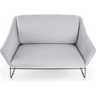 Stylowa Sofa tapicerowana SOFT 125 czarny/jasny popiel Halmar do salonu.