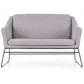 Stylowa Sofa tapicerowana SOFT 125 czarny/jasny popiel Halmar do salonu.