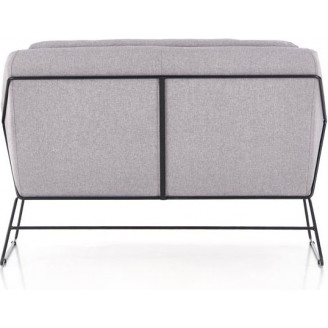 Stylowa Sofa tapicerowana SOFT 125 czarny/jasny popiel Halmar do salonu.