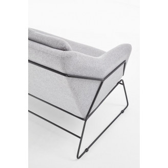 Stylowa Sofa tapicerowana SOFT 125 czarny/jasny popiel Halmar do salonu.