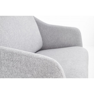 Stylowa Sofa tapicerowana SOFT 125 czarny/jasny popiel Halmar do salonu.