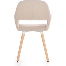 Skandynawskie Krzesło tapicerowane z podłokietnikami K283 beżowe Halmar do kuchni, salonu i restauracji.