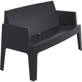 Stylowa Sofa ogrodowa dwuosobowa Box czarna Siesta do ogrodu i na taras. 2