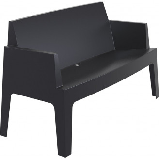 Stylowa Sofa ogrodowa dwuosobowa Box czarna Siesta do ogrodu i na taras.