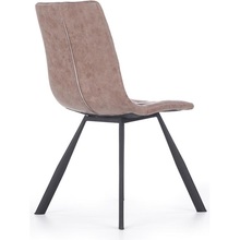 Krzesło pikowane z ekoskóry K280 brązowy/czarne Halmar do kuchni, jadalni i salonu.