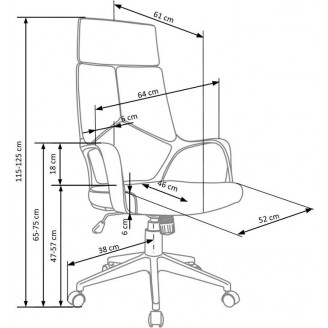 Fotel gabinetowy biurowy VOYAGER niebieski Halmar do biurka.