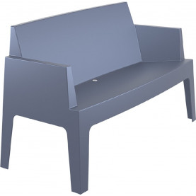 Stylowa Sofa ogrodowa dwuosobowa Box ciemnoszara Siesta do ogrodu i na taras. 2