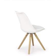 Stylowe Krzesło skandynawskie z poduszką K201 białe Halmar do kuchni, salonu i restauracji.