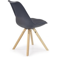 Stylowe Krzesło skandynawskie z poduszką K201 czarne Halmar do kuchni, salonu i restauracji.