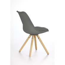Stylowe Krzesło skandynawskie z poduszką K201 popiel/buk Halmar do kuchni, salonu i restauracji.