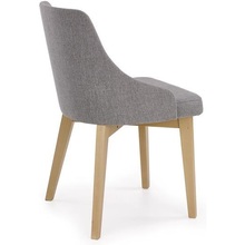 Skandynawskie Krzesło tapicerowane na drewnianych nogach TOLEDO dąb sonoma/popiel Halmar do kuchni, salonu i restauracji.