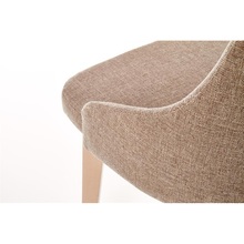 Skandynawskie Krzesło tapicerowane na drewnianych nogach TOLEDO dąb sonoma/beżowy Halmar do kuchni, salonu i restauracji.