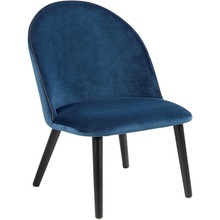 Stylowe Krzesło welurowe Manley niebieskie Actona do stołu.