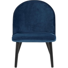 Stylowe Krzesło welurowe Manley niebieskie Actona do stołu.