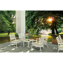 Krzesło ogrodowe z podłokietnikami Artemis XL białe Siesta do ogrodu i na taras.