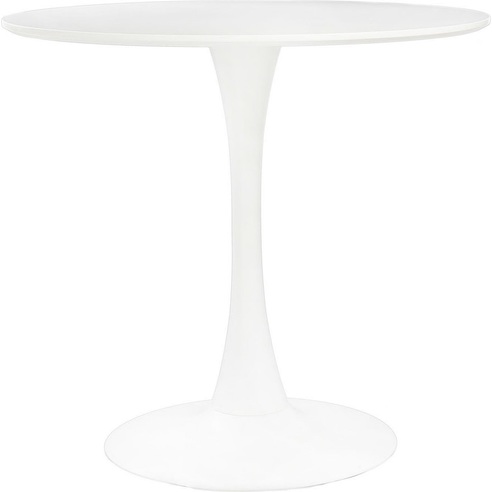 Stół okrągły na jednej nodze Simplet Skinny 80 biały Intesi do jadalni, kuchni i salonu.