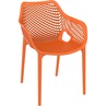 Nowoczesne Krzesło ażurowe z podłokietnikami AIR XL pomarańczowe Siesta do kuchni, jadalni i salonu.