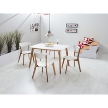 Stół prostokątny skandynawski Mosso 120x75 biały Signal do jadalni, kuchni i salonu.
