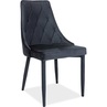 Krzesło welurowe pikowane Trix Velvet czarne Signal do kuchni, jadalni i salonu.