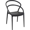 Stylowe Krzesło z tworzywa PIA czarne Siesta do stołu.