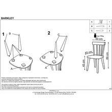 Skandynawskie Krzesło drewniane "prl" patyczak Barkley białe Halmar do kuchni, salonu i restauracji.